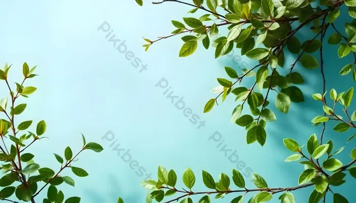 Tải miễn phí Nền Màu Xanh Nhạt Tuyệt đẹp Với Lá Và Cành Xanh Nền | JPG  chuyên nghiệp - Pikbest