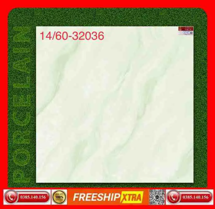 Gạch lát nền 60x60 Prime 32037 vân mây màu xanh rêu | Prime Tổng Kho