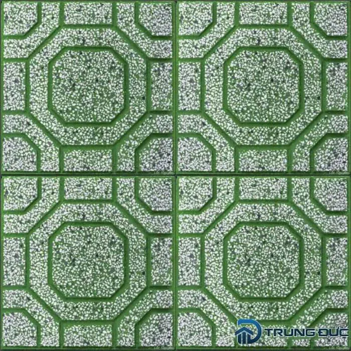 Gạch Terrazzo Mai Rùa Màu Xanh Rêu 30x30-40x40 (cm) Giá Rẻ