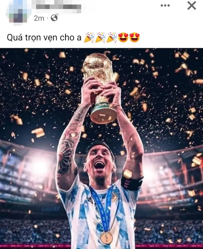Lionel Messi cùng Argentina vô địch World Cup 2022: Dân mạng ngất ngây
