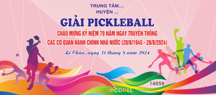 Backdrop Giải Pickleball 2025 chào mừng kỷ niệm file corel | VIPcorel.com -  Thư viện mẫu thiết kế đồ họa CorelDRAW (CDR).