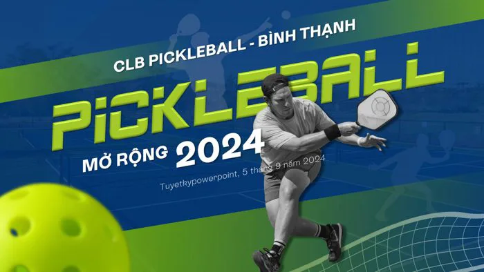 Mẫu Backdrop / Banner Giải Pickleball - Tuyệt Kỹ Powerpoint