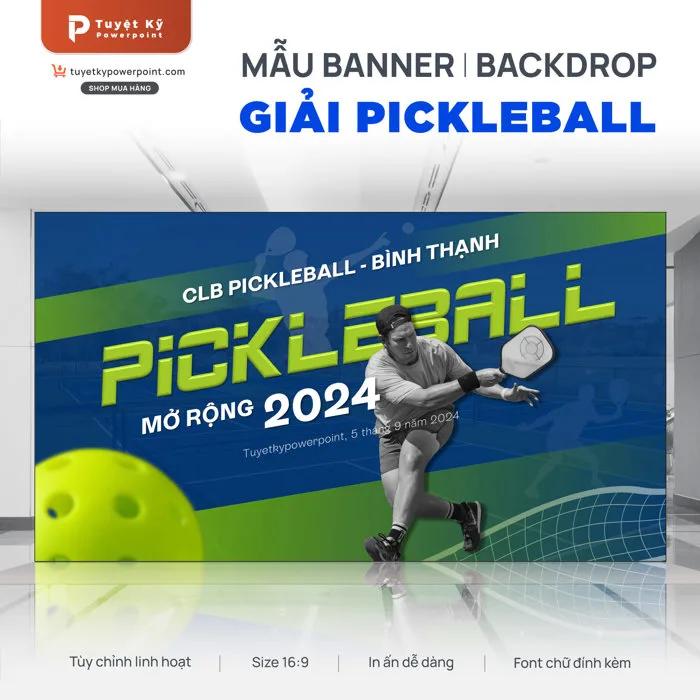 Mẫu Backdrop / Banner Giải Pickleball