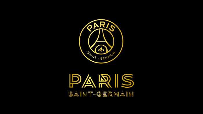 Paris Saint-Germain Wallpaper 4K, Black background, Logo