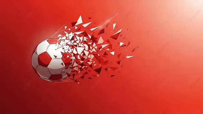 Hình nền Quả Bóng đá Vỡ Thành Nhiều Mảnh Nhỏ Trên Nền Chuyển Màu đỏ, Bóng đá,  Quả Bóng, Màu đỏ Background Vector để tải xuống miễn phí - Pngtree
