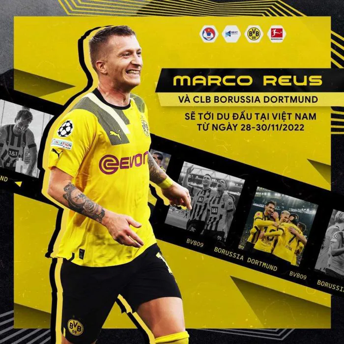 Marco Reus cùng Dortmund sang Việt Nam du đấu