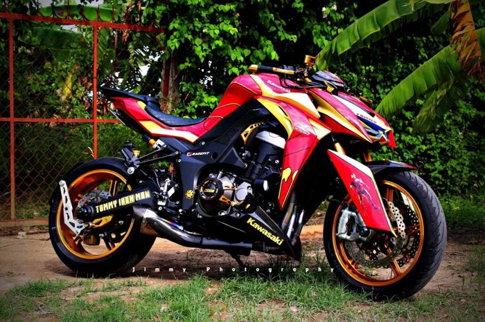 Hình ảnh đầy đủ nhất về chiếc Z1000 độ phiên bản Iron Man | 2banh.vn