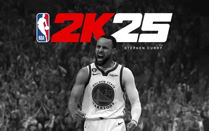Stephen Curry Wallpaper 4K, NBA 2K25, Monochrome, 2024 Games