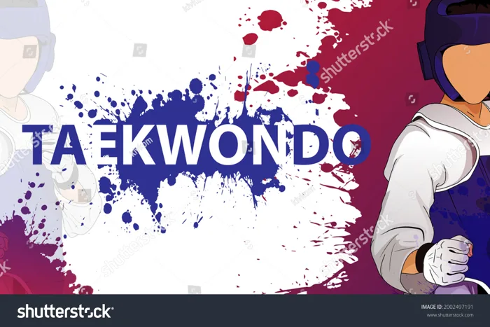 Poster Fighter Engaged Taekwondo Dynamic Background: Vector có sẵn (miễn  phí bản quyền) 2002497191 | Shutterstock