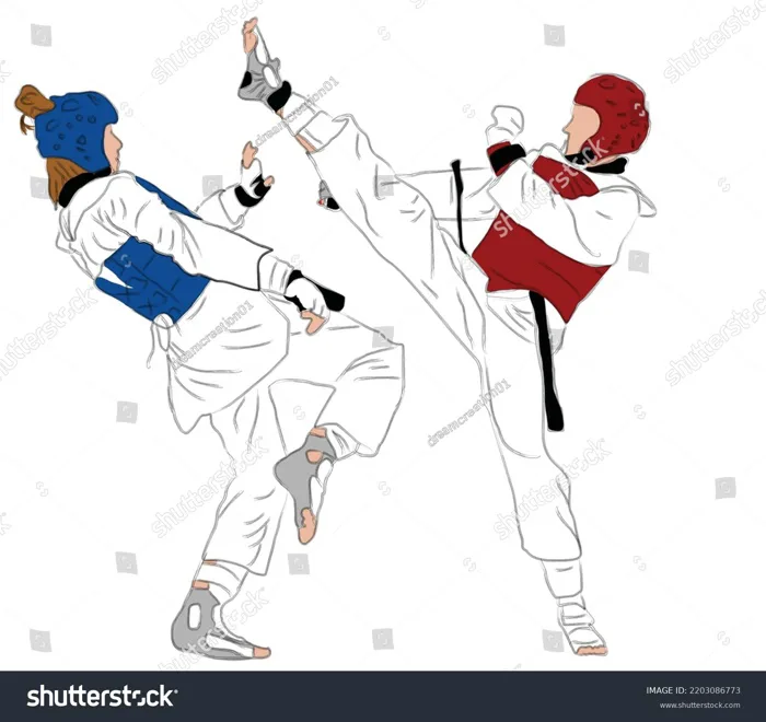 Taekwondo Fight Wallpaper Club: Vector có sẵn (miễn phí bản quyền)  2203086773 | Shutterstock