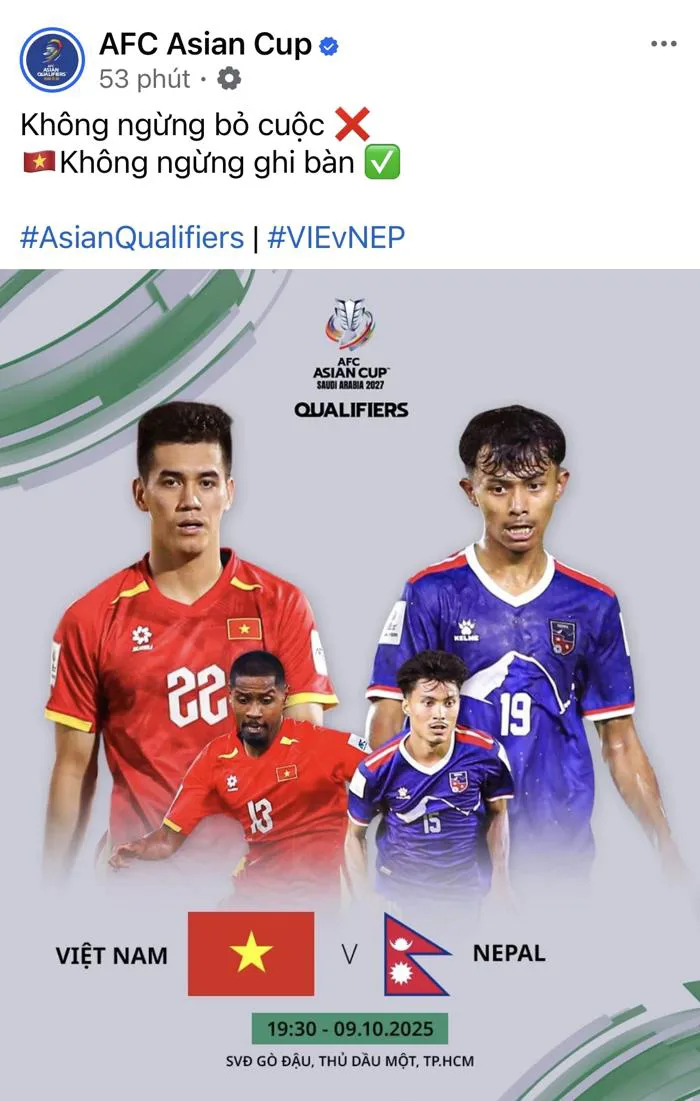 AFC 'bắt trend' Tiến Linh: Thể thao là… không ngừng bỏ cuộc!