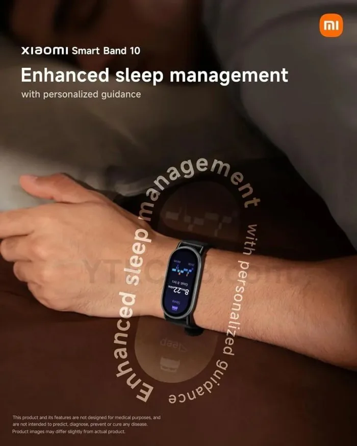 Rò rỉ hình ảnh Xiaomi Smart Band 10, màn hình AMOLED và pin 21 ngày