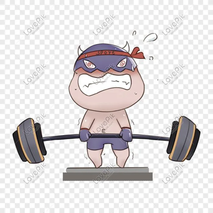 Thể Dục Thể Thao Cartoon Vẽ Tay Cử Tạ Png Miễn Phí