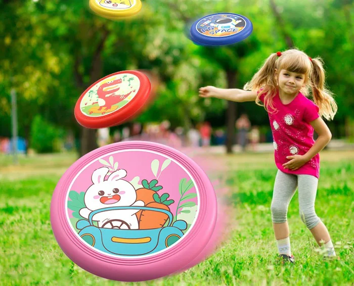 Đĩa ném đồ chơi Frisbee, đĩa bay đồ chơi thể thao vận động ngộ nghĩnh cho  trẻ em loại 20cm