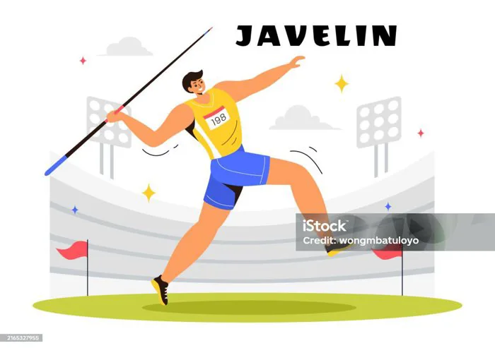 Vector Minh Họa Vận Động Viên Ném Lao Sử Dụng Một Công Cụ Hình Ngọn Giáo  Dài Để Ném Càng Xa Càng Tốt Trong Một Hoạt Động Thể Thao Nền Phẳng Hình