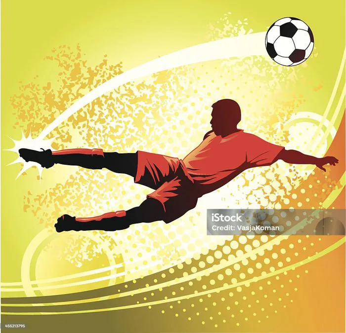 Cầu Thủ Bóng Đá Tấn Công Volley Hoàn Hảo Hình minh họa Sẵn có - Tải xuống Hình  ảnh Ngay bây giờ - Cầu thủ bóng đá, Football - Sport, Ngả người