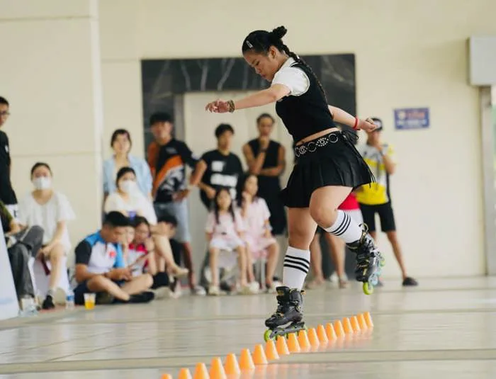 Xem vận động viên roller sport trình diễn tại giải quốc gia để tranh suất  dự SEA Games 33