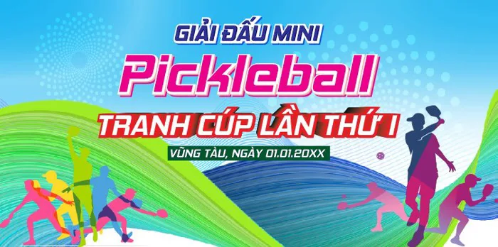 156 Vector Backdrop phông nền giao lưu thể thao Pickleball - Pdcorel.com