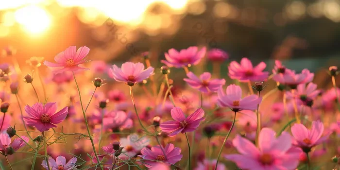 Tải miễn phí Phong Cảnh Nền Thiên Nhiên Của Cánh đồng Hoa Vũ Trụ Màu Hồng  Và đỏ Tuyệt đẹp Vào Lúc Hoàng Hôn Nhiếp Ảnh | PNG chuyên nghiệp - Pikbest