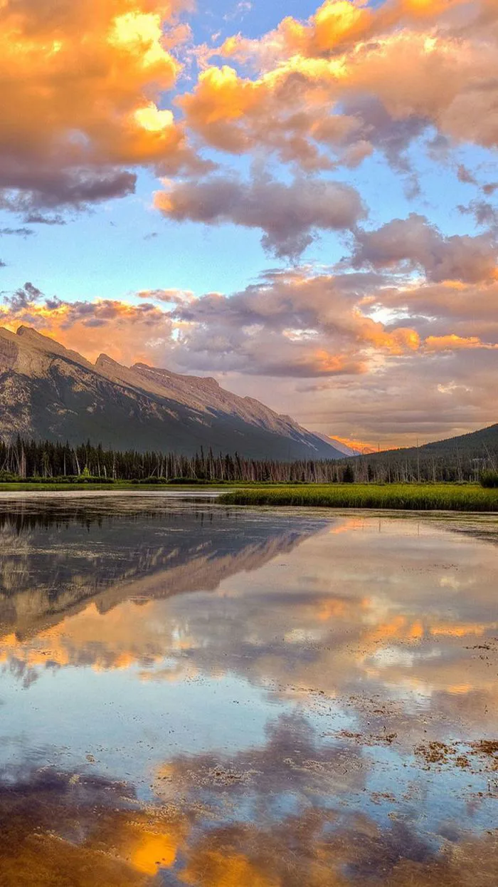 Hình nền thiên nhiên đẹp nhất cho điện thoại | Rockies sunset wallpaper,  Mount rundle wallpaper,