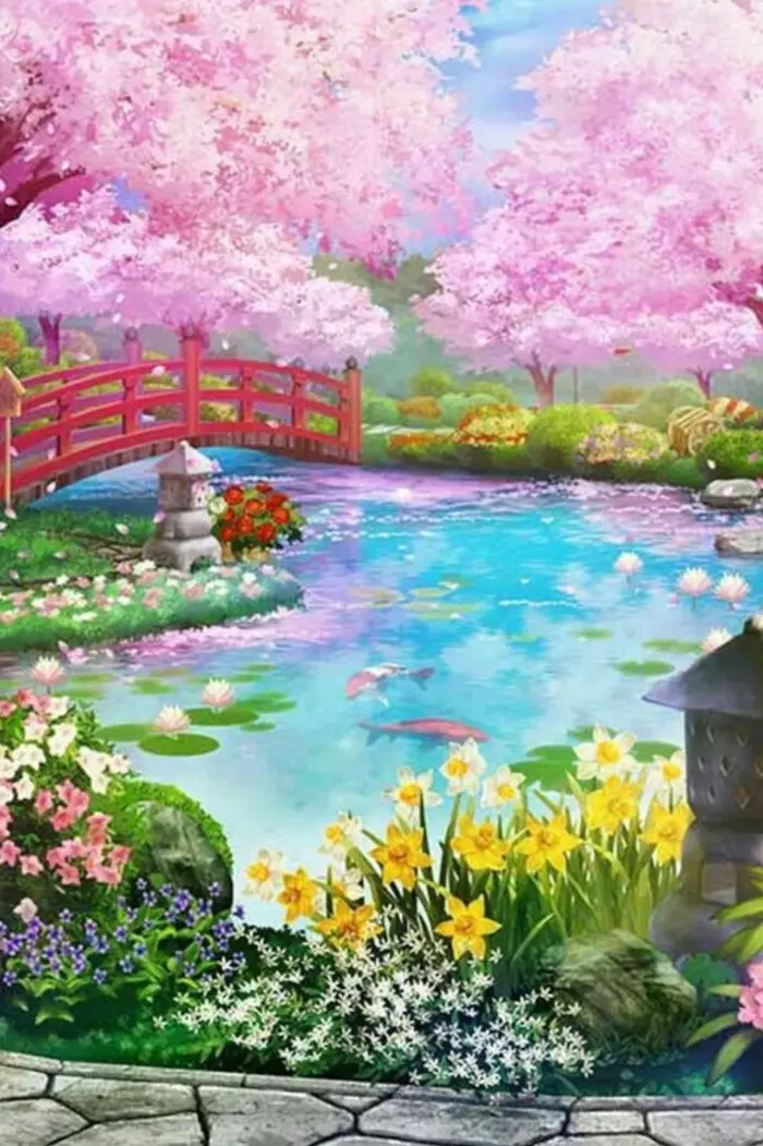 Bộ sưu tập background vườn đào tuyệt đẹp đón chào sắc xuân