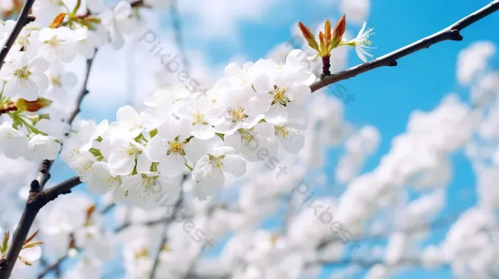Tải miễn phí Hoa Mận Mùa Xuân Những Bông Hoa Trắng Tuyệt đẹp Tô điểm Cho  Cây Trên Nền Trời Xanh Sự Thể Hiện Tuyệt đẹp Vẻ đẹp Của Thiên Nhiên Nền |