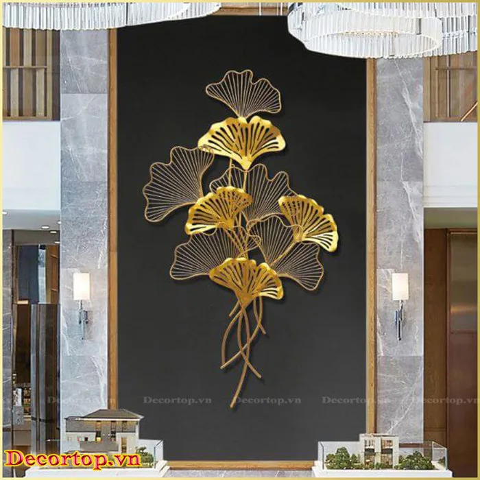 Tranh sắt lá ginkgo treo tường DTS163 - decortop