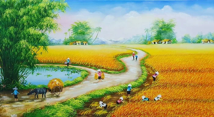Những bức tranh phong cảnh làng quê Việt Nam đẹp xuất sắc nhất