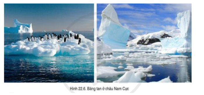 Đọc thông tin và quan sát hình 22.6, hãy mô tả kịch bản về sự thay đổi thiên  nhiên