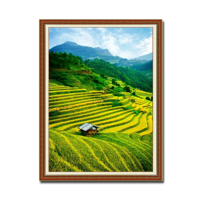 Tranh ruộng bậc thang đẹp khổ dọc Amia97145