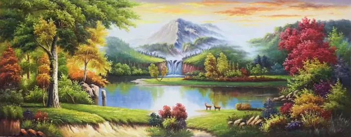 Vẽ tranh sơn dầu phong cảnh thiên nhiên sơn thủy