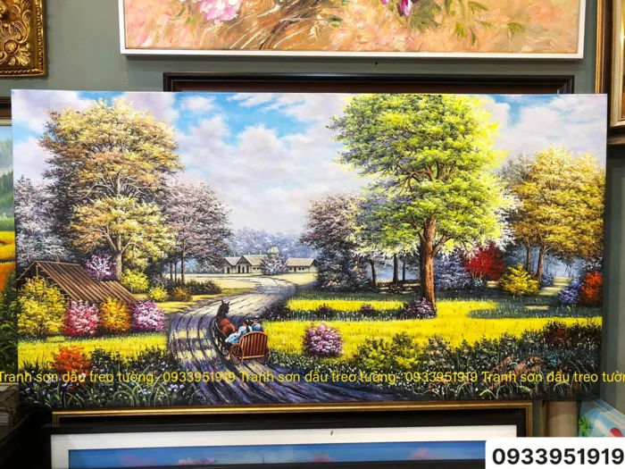 Tranh sơn dầu phong cảnh thiên nhiên đẹp, tranh phong cảnh hiện đại treo  tường - Tranh Sơn Dầu Treo Tường
