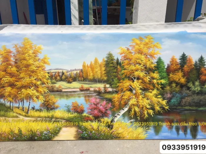 Tranh sơn dầu phong cảnh châu Âu, tranh phong cảnh thiên nhiên đẹp - Tranh  Sơn Dầu Treo Tường