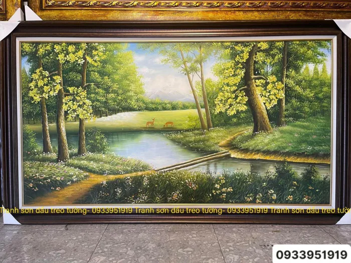 Tranh sơn dầu phong cảnh thiên nhiên đẹp và ý nghĩa treo tường - Tranh Sơn  Dầu Treo Tường