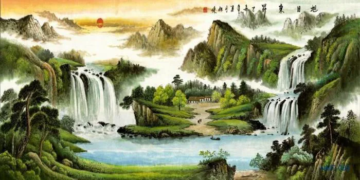 Tranh sơn thủy đẹp, ý nghĩa và cách chọn chuẩn phong thủy