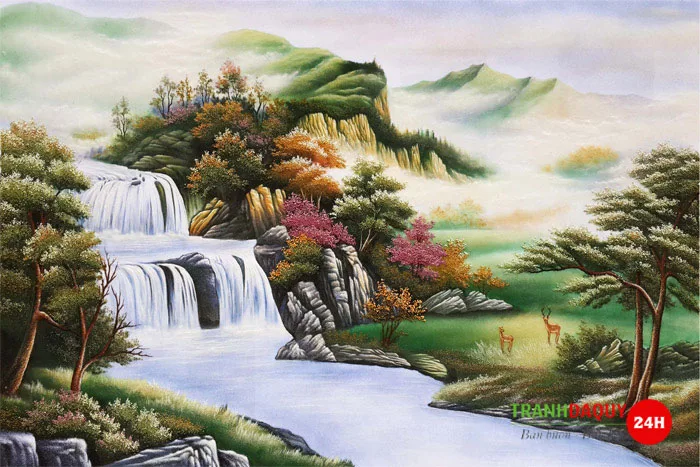 5 bức tranh đá quý phong cảnh sơn thủy hữu tình đẹp