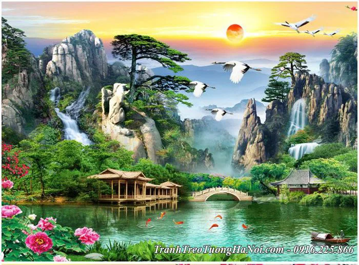 2021} - Tranh Sơn Thủy Hữu Tình + Ý Nghĩa, Mẫu Đẹp Mới Nhất