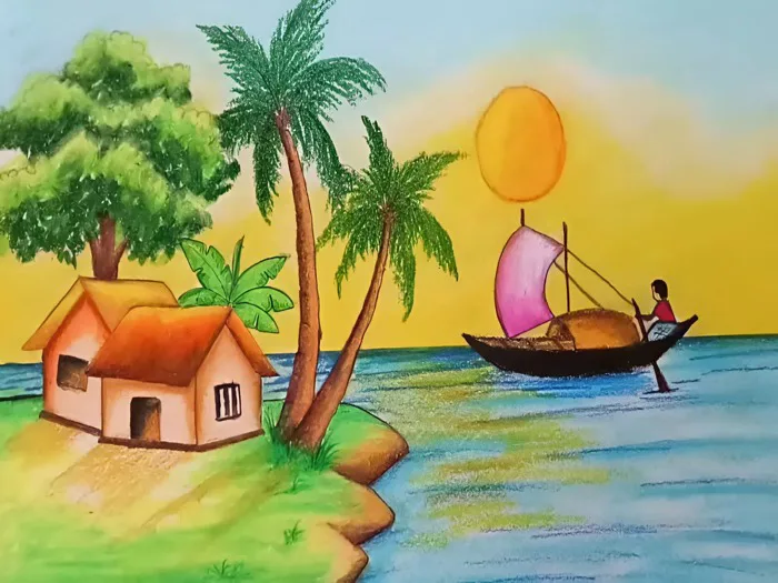 Hướng dẫn cách vẽ phong cảnh thiên nhiên từng bước
