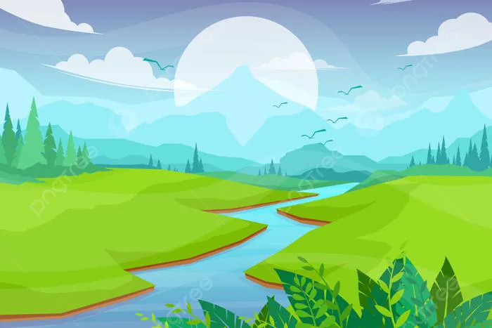 Hình nền Nền Cảnh Thiên Nhiên Với Sông Và đồi Minh Họa Các Vector, Cây,  Suối, Vectơ Background Vector để tải xuống miễn phí - Pngtree