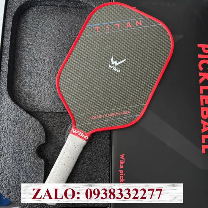 Vợt Pickleball Wika Titan dày 16mm đen đỏ chính hãng (0938332277) |  SportsViet