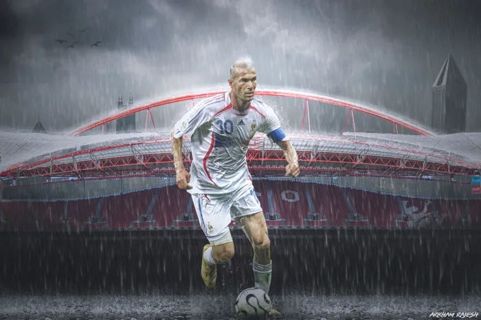 Zinedine Zidane - France Football - Rain Wallpaper by rajeshsawant1998 on DeviantArt
