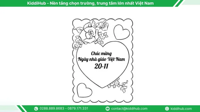 Tổng hợp mẫu tranh tô màu 20/11 đẹp nhất