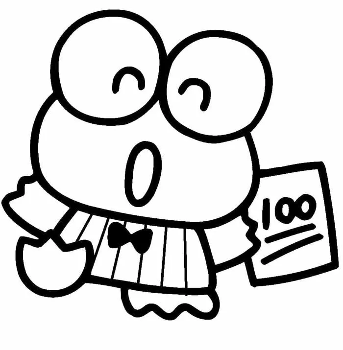 Tô màu Keroppi Vui Vẻ - Trang Tô Màu Cho Bé