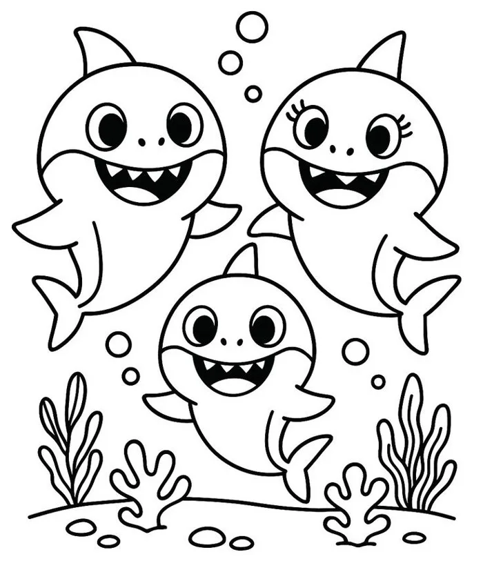 Tranh tô màu Baby Shark: Hoạt động nhỏ nhưng mang đến lợi ích lớn cho trẻ  mầm non