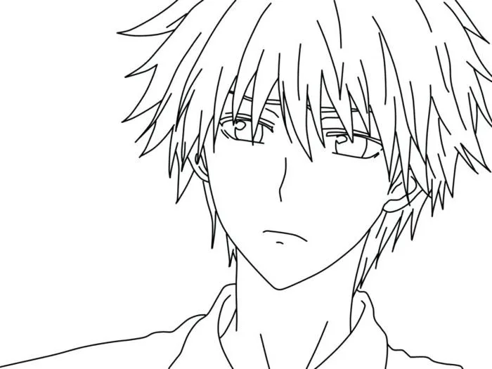 Tranh tô màu anime boy vô cùng cute – Jadiny