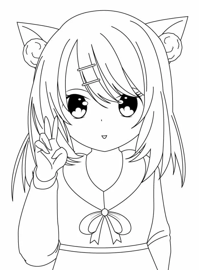 Tô màu Anime Cute Chất Lượng Cao - Trang Tô Màu Cho Bé