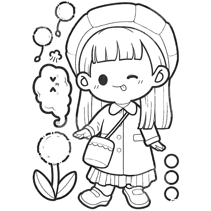 Bộ 50 Tờ Tranh Tô Màu Anime Chibi Bé Gái Cute Khổ A4, A5 - Đồ chơi giấy |  Shopee Việt Nam