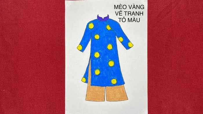 Vẽ tranh phục áo dài truyền thống nam | vẽ trang phục yêu thích | vẽ áo dài  truyền thống