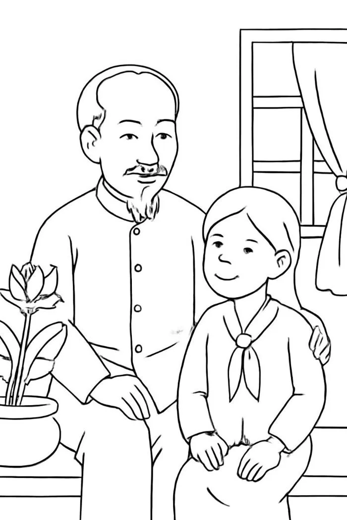 200 + Mẫu tranh tô màu Bác Hồ ý nghĩa cho bé
