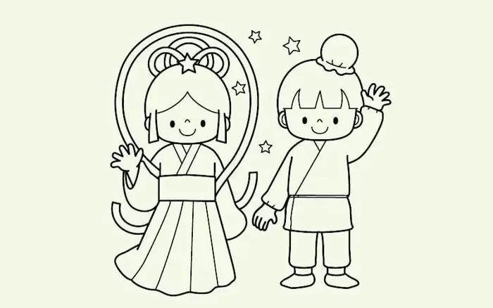 Tranh tô màu bạn trai bạn gái đẹp dễ thương cho mọi lứa tuổi